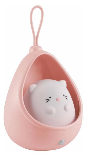 LED Detské orientačné svietidlo so senzorom KITTY LED/0,5W/5V USB ružová