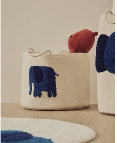 Slonovinový látkový detský kôš na hračky ø 45x30 cm Tandani – Kave Home