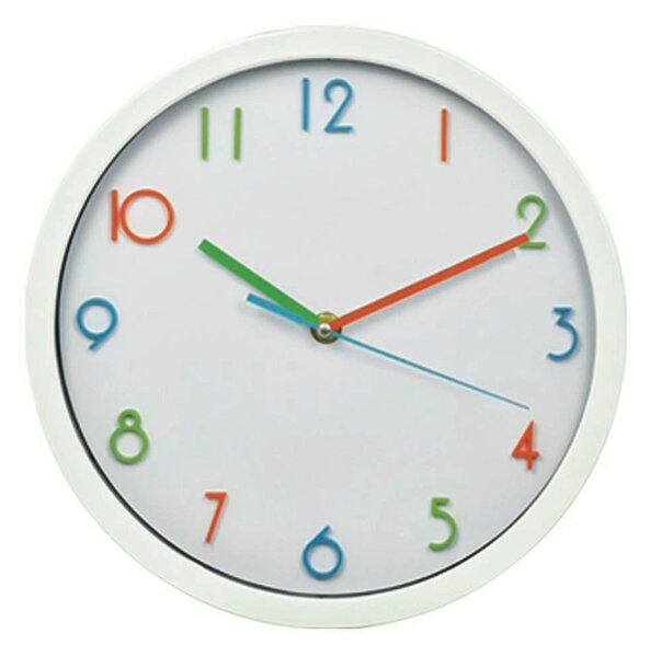 NÁSTENNÉ HODINY modrá, zelená, červená, biela 25,4 cm Ambia Home - Hodiny