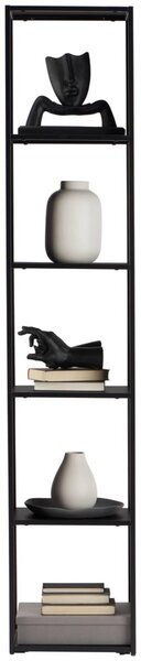 REGÁL, čierna, oceľ, 37/188/30 cm Carryhome - Regály