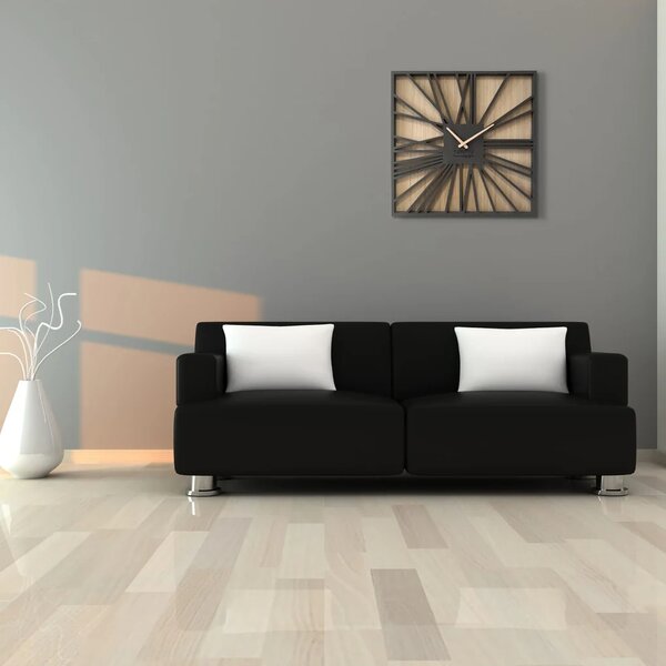 Dekorstudio Moderné drevené hodiny EKO Loft Square dub 50 cm