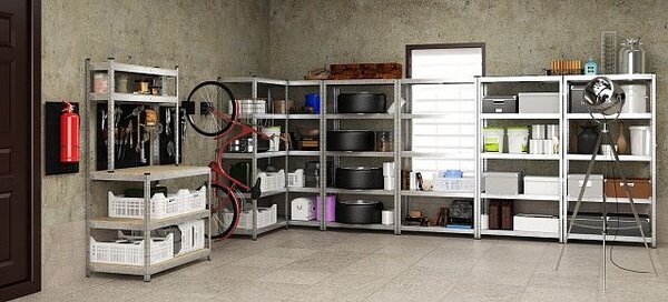 Akciový balíček 1+1 Kovový regál ECONOMY 180x90x40 - pozinkovaný