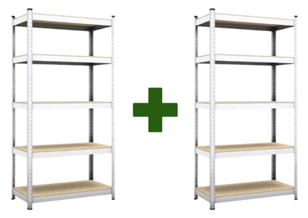 Akciový balíček 1+1 Kovový regál ECONOMY 180x90x40 - pozinkovaný