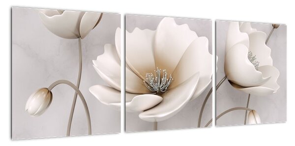 Obraz bieleho kvetu (Obraz 90x30cm)