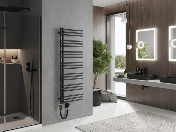 Mexen Neptun, elektrické vykurovacie teleso 1400 x 500 mm, 600 W, čierna, W101-1400-500-2600-70