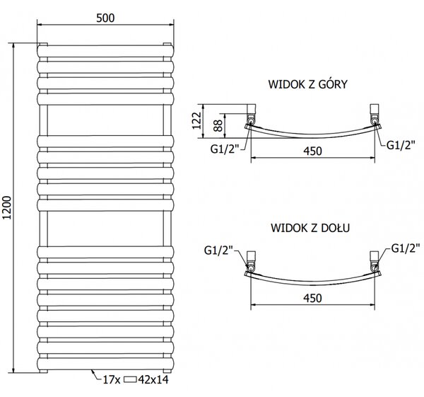 Mexen Bachus, elektrické vykurovacie teleso 1200 x 500 mm, 600 W, biela, W109-1200-500-2600-20