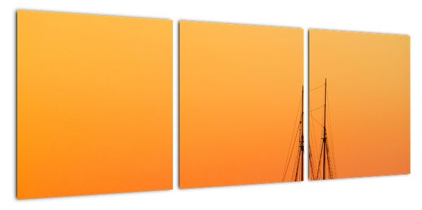 Plachetnica na mori - moderný obraz (Obraz 90x30cm)