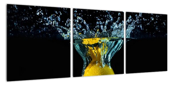 Obraz citrónu vo vode (Obraz 90x30cm)