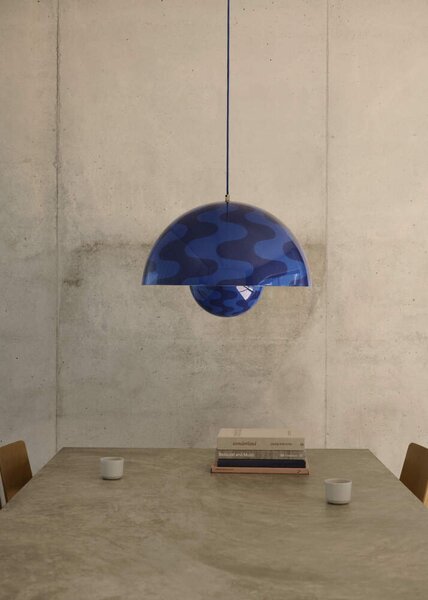 &Tradition Závesná lampa Flowerpot VP1, cobalt blue/twilight blue pattern 133082A171