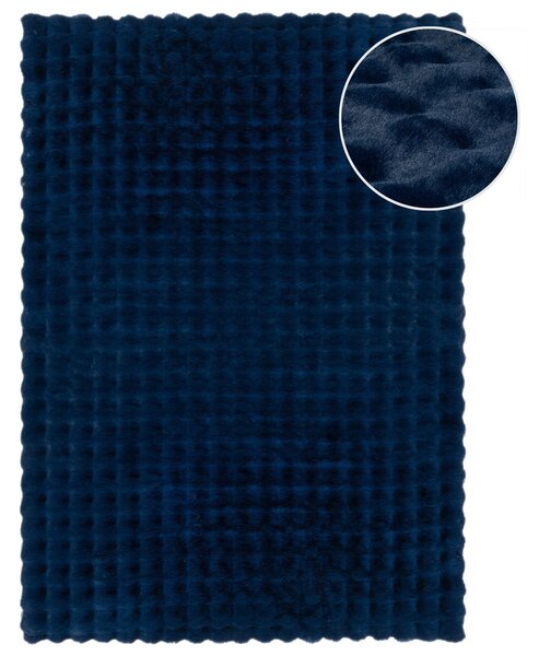 Flair Rugs , Kusový koberec Waffle Faux Fur Navy, 180x290, modrá, obývacia izba