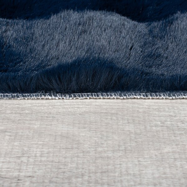 Flair Rugs , Kusový koberec Waffle Faux Fur Navy, 180x290, modrá, obývacia izba