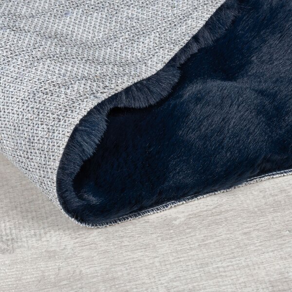 Flair Rugs , Kusový koberec Waffle Faux Fur Navy, 180x290, modrá, obývacia izba