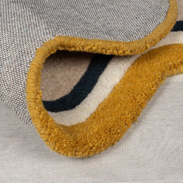Flair Rugs , Kusový koberec Wool Scallop Leo Border Multi, 120x170, viacfarebná, obývacia izba