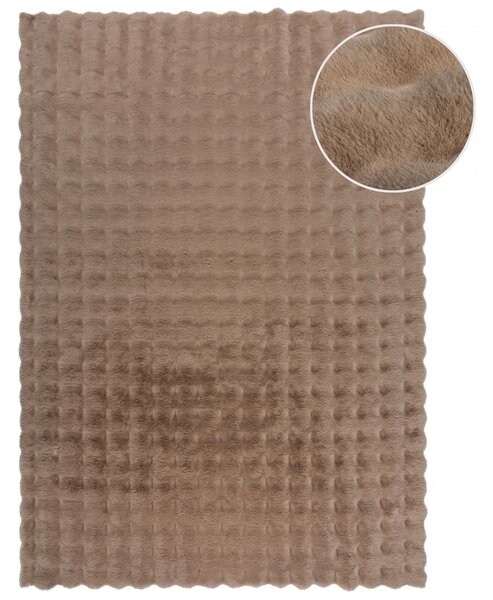 Flair Rugs , Kusový koberec Waffle Faux Fur Taupe, 180x290, hnedá, obývacia izba