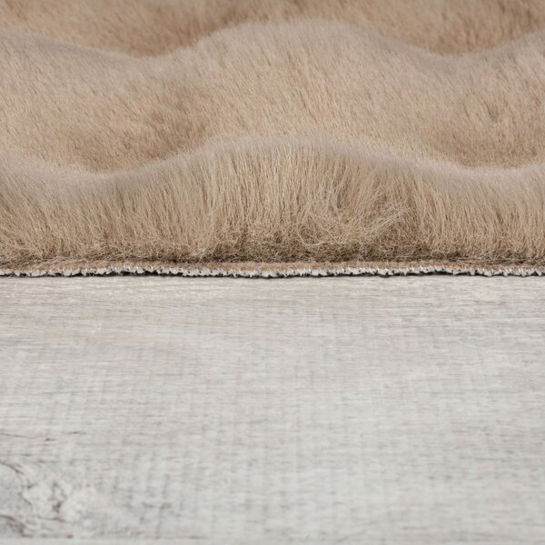 Flair Rugs , Kusový koberec Waffle Faux Fur Taupe, 180x290, hnedá, obývacia izba