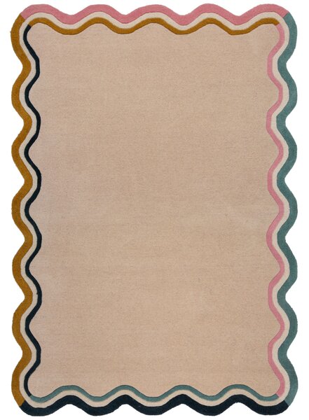 Flair Rugs , Kusový koberec Wool Scallop Leo Border Multi, 120x170, viacfarebná, obývacia izba