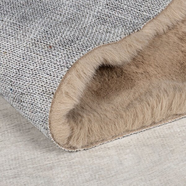 Flair Rugs , Kusový koberec Waffle Faux Fur Taupe, 180x290, hnedá, obývacia izba