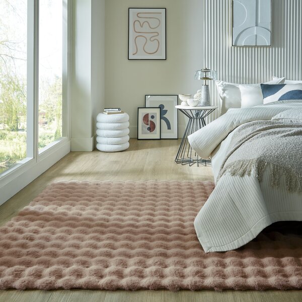 Flair Rugs , Kusový koberec Waffle Faux Fur Taupe, 180x290, hnedá, obývacia izba