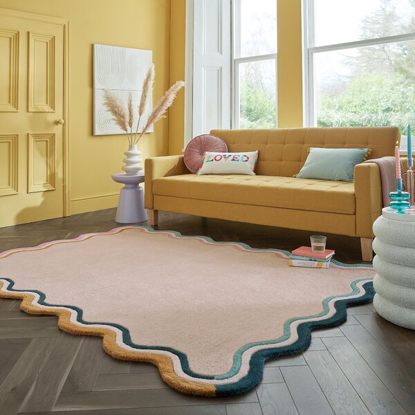 Flair Rugs , Kusový koberec Wool Scallop Leo Border Multi, 120x170, viacfarebná, obývacia izba