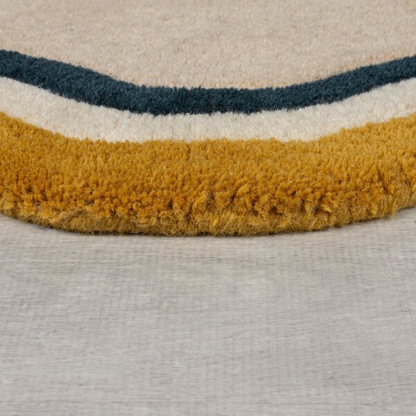 Flair Rugs , Kusový koberec Wool Scallop Leo Border Multi, 120x170, viacfarebná, obývacia izba