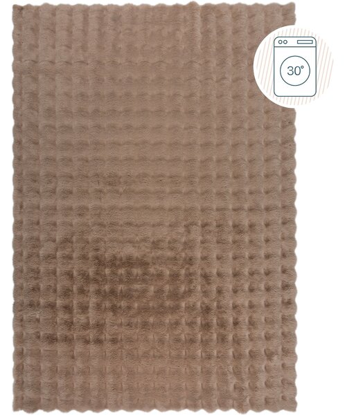 Flair Rugs , Kusový koberec Waffle Faux Fur Taupe, 180x290, hnedá, obývacia izba