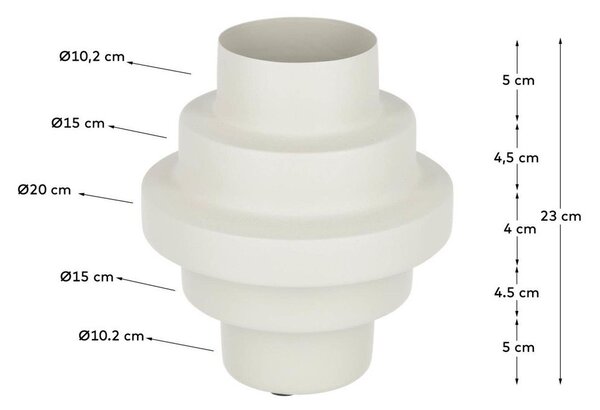 Béžová oceľová váza (výška 23 cm) Velia – Kave Home