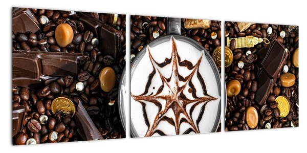 Káva - moderné obrazy (Obraz 90x30cm)
