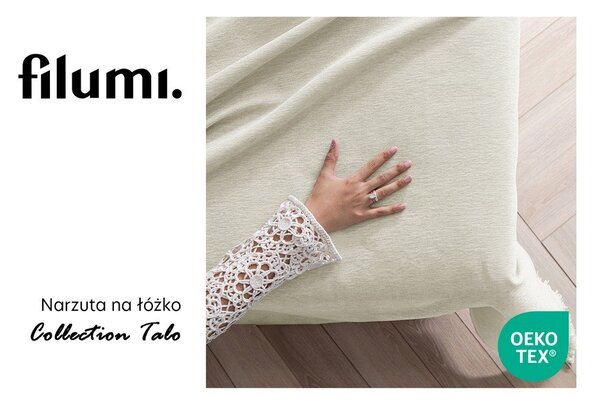 Krémový pléd zo ženilky 220x240 cm Talo – Filumi