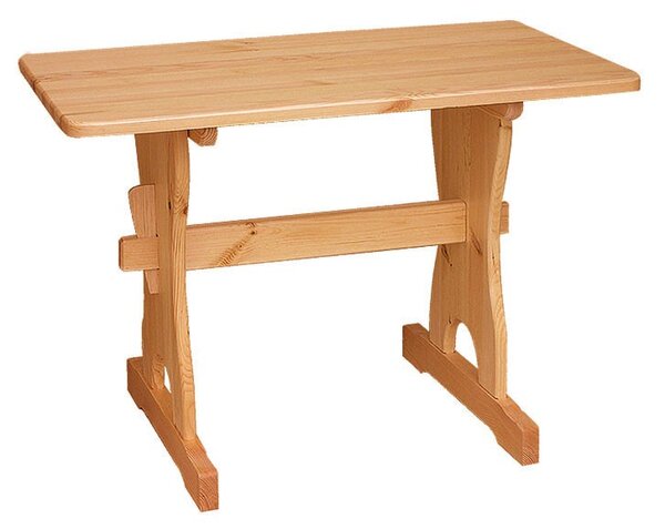 Stôl tradičný, šírka 60cm - ST06: Borovica 60x100cm ostré hrany