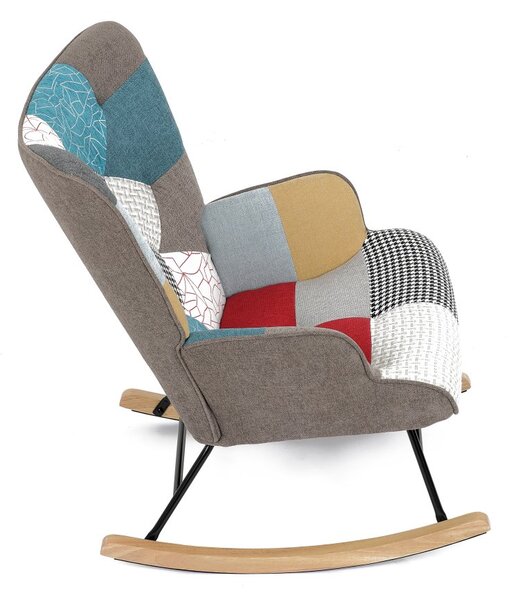 Hojdacie kreslo FABIAN II — látka, patchwork