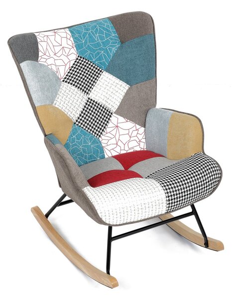 Hojdacie kreslo FABIAN II — látka, patchwork
