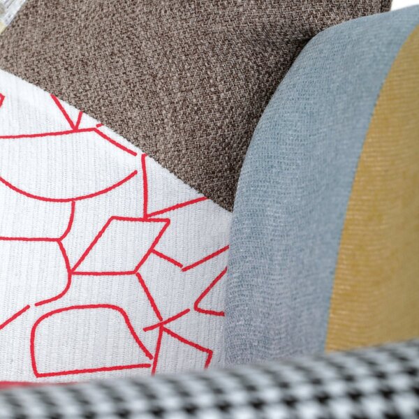 Hojdacie kreslo FABIAN II — látka, patchwork