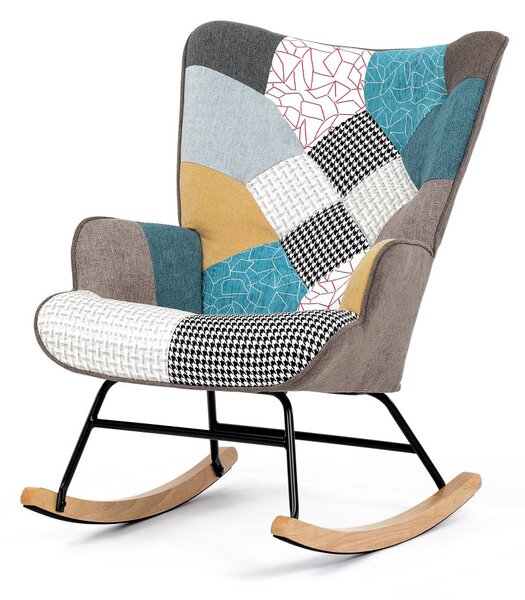 Hojdacie kreslo FABIAN II — látka, patchwork