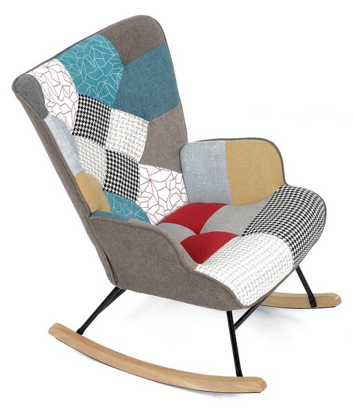 Hojdacie kreslo FABIAN II — látka, patchwork