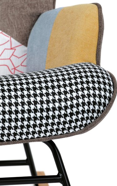 Hojdacie kreslo FABIAN II — látka, patchwork