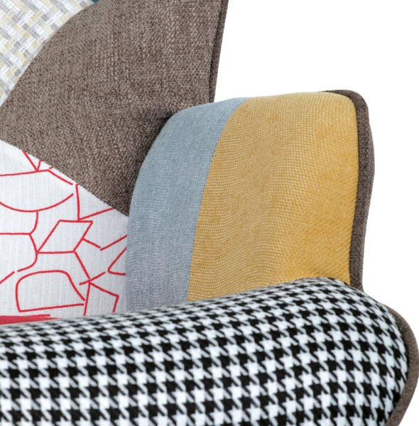 Hojdacie kreslo FABIAN II — látka, patchwork