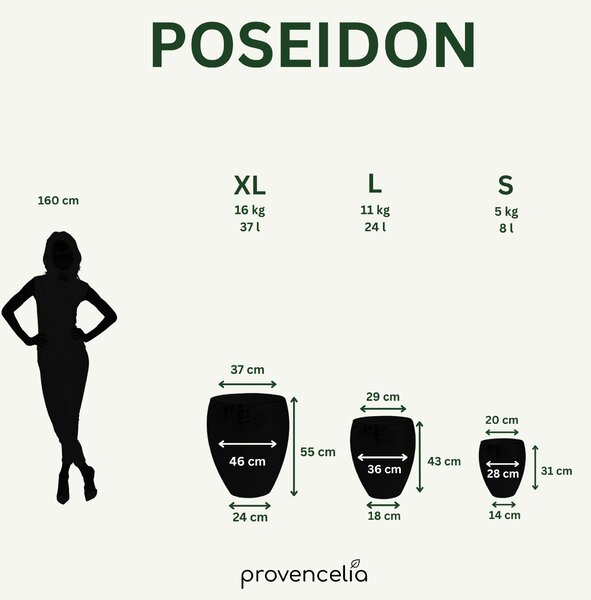 Keramický kvetináč Poseidon – Tropická Červená S: 28 x 31 cm