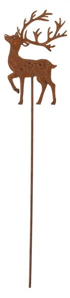 Rustikálny hrdzavý zápich jeleň Deer Rust - 8*1*35 cm - Clayre & Eef