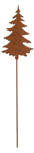 Rustikálny hrdzavý zápich stromček Christmas Tree Rust M - 11*1*50 cm - Clayre & Eef