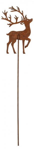 Rustikálny hrdzavý zápich jeleň Deer Rust - 8*1*35 cm - Clayre & Eef