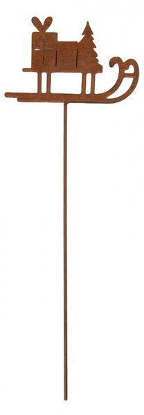 Rustikálny hrdzavý zápich sánky Sled Rust - 12*1*38 cm - Clayre & Eef