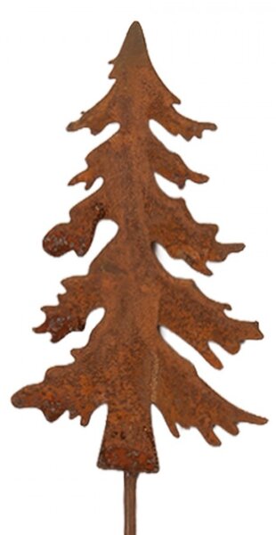 Rustikálny hrdzavý zápich stromček Christmas Tree Rust S - 6*1*34 cm - Clayre & Eef