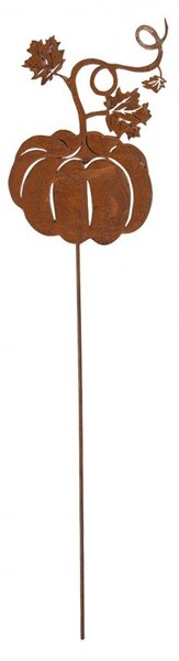 Rustikálny hrdzavý zápich tekvice - 14*1*55 cm - Clayre & Eef