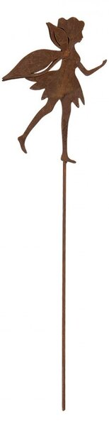 Rustikálny hrdzavý zápich záhradná víla Fairy Rust - 9*1*42 cm - Clayre & Eef