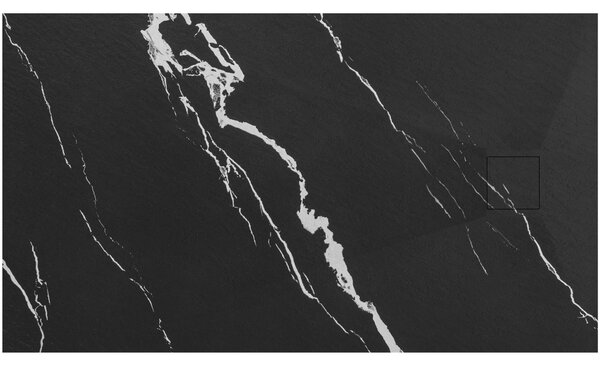 Obdĺžniková sprchová vanička z SMC kompozitu REA MAGNUM CARRARA 120x90 cm, čierny mramor
