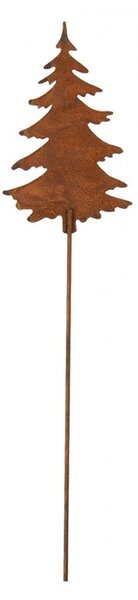 Rustikálny hrdzavý zápich stromček Christmas Tree Rust M - 11*1*50 cm - Clayre & Eef