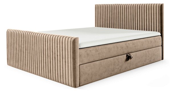 Wilsondo Čalúnená boxspring manželská posteľ Polaris - béžová Rozmer: 160x200