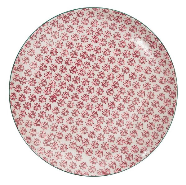 RETRO Jedálenský tanier - červená