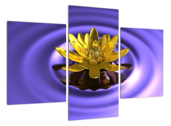 Obraz kvetu vo vode (Obraz 90x60cm)