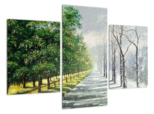 Obraz - leto a zima (Obraz 90x60cm)